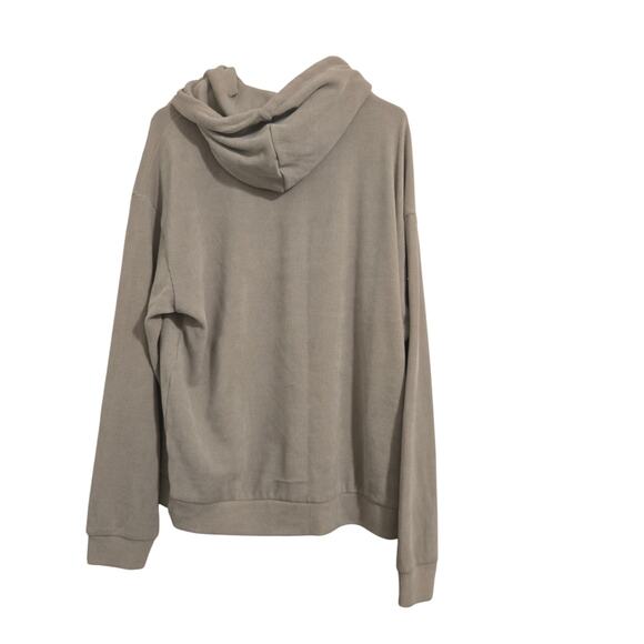 Negative Space Corduroy Chenille Ribbed Pullover Hoodie Loungewear Sz XL - Picture 2 of 8